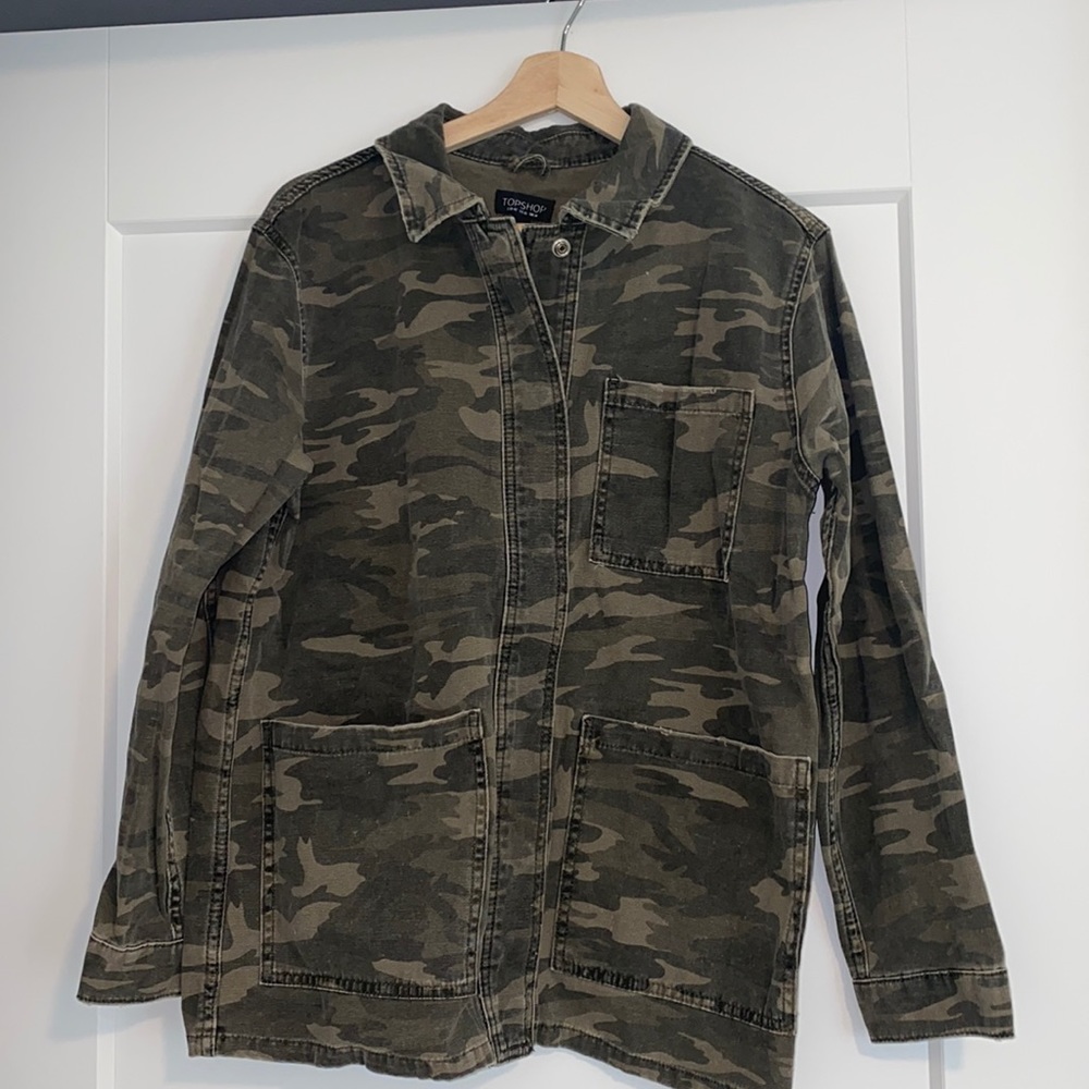 Top shop camo jacket